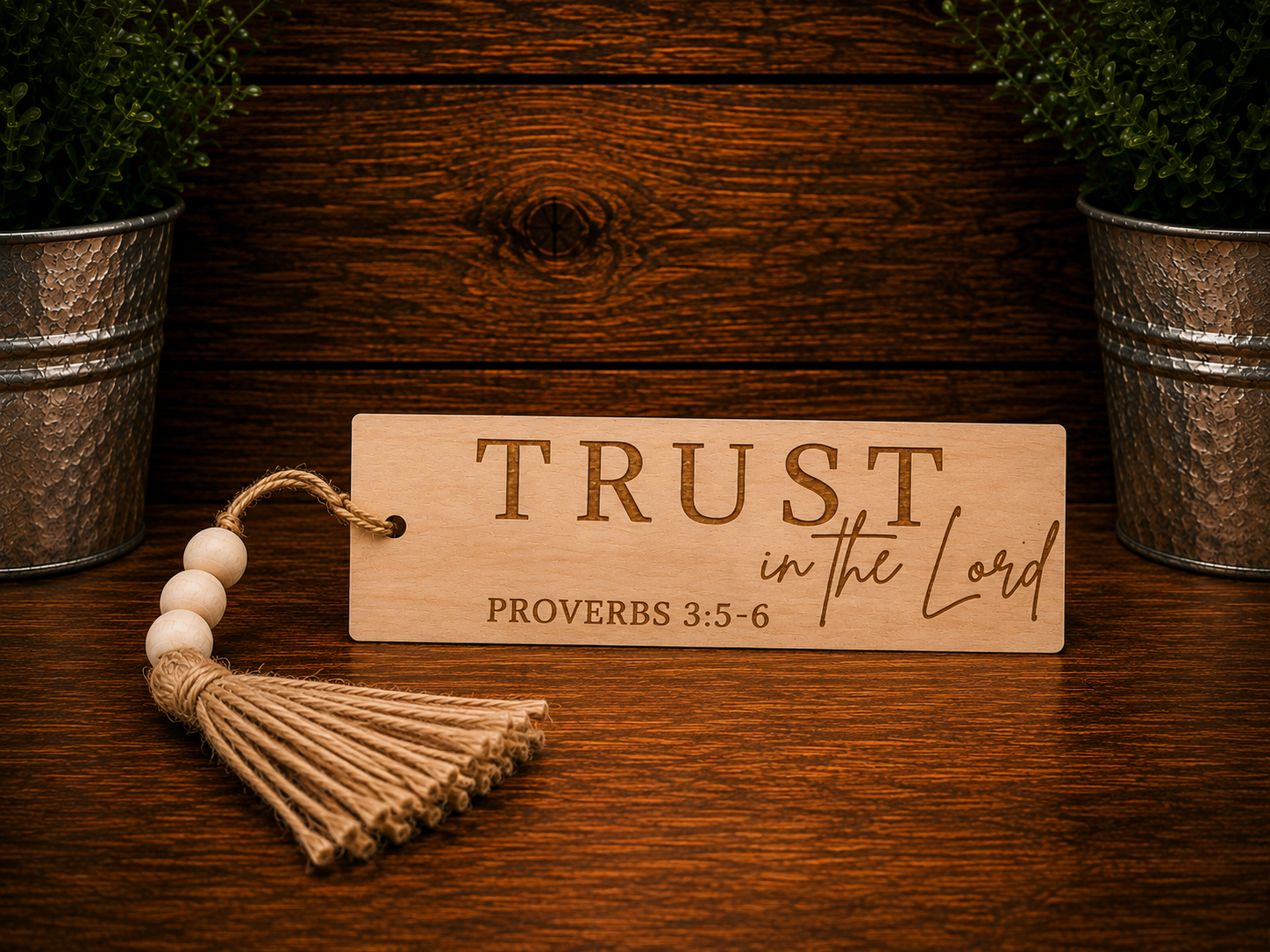 Christian Collection | Inspirational Christian Wood Bookmark – Laser Engraved