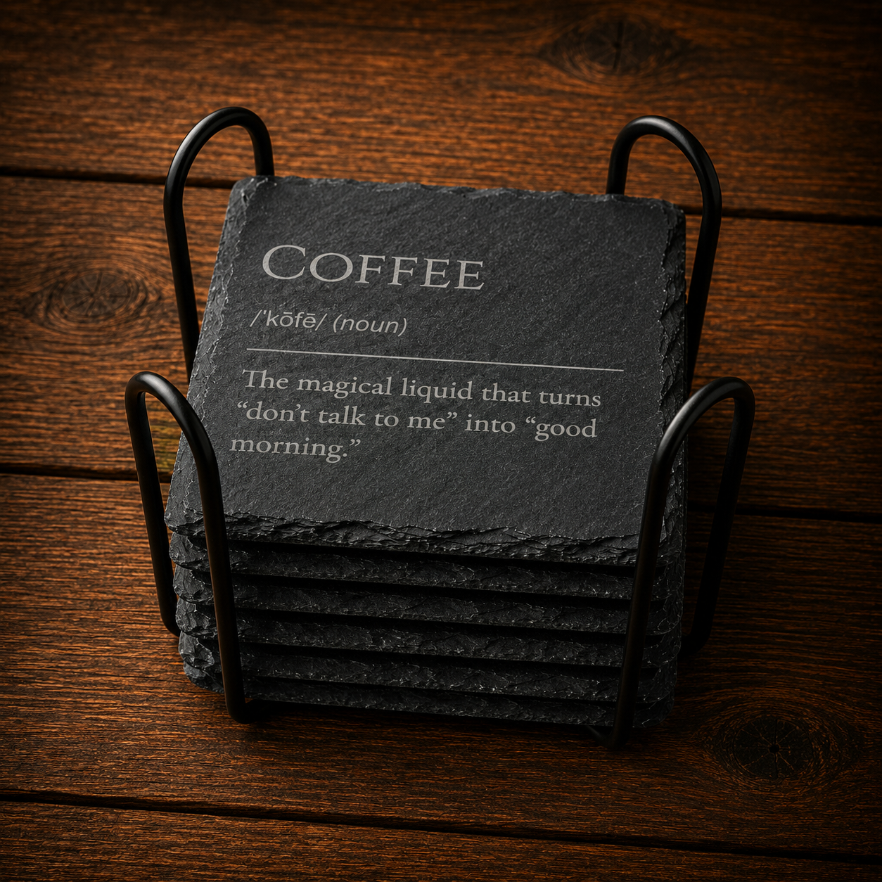 Coffee Collection | Slate Coaster Set