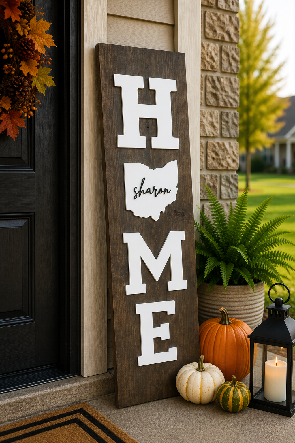 Sharon Ohio HOME Porch Sign