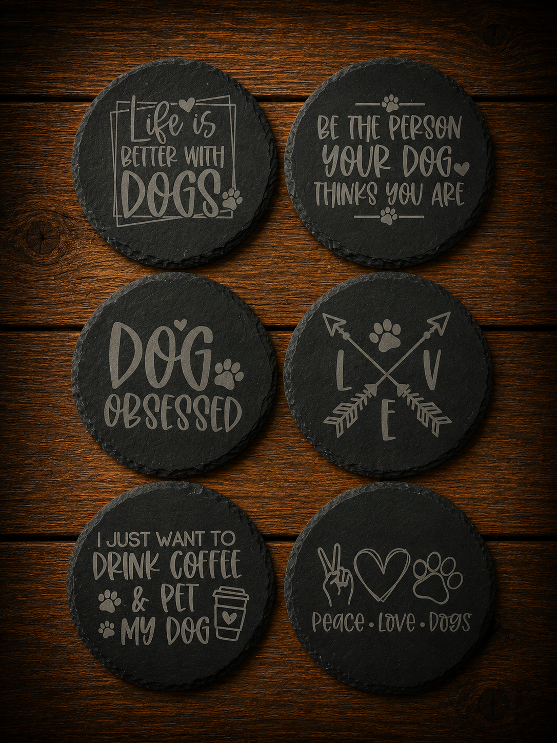 Pet Collection | Slate Coaster Set