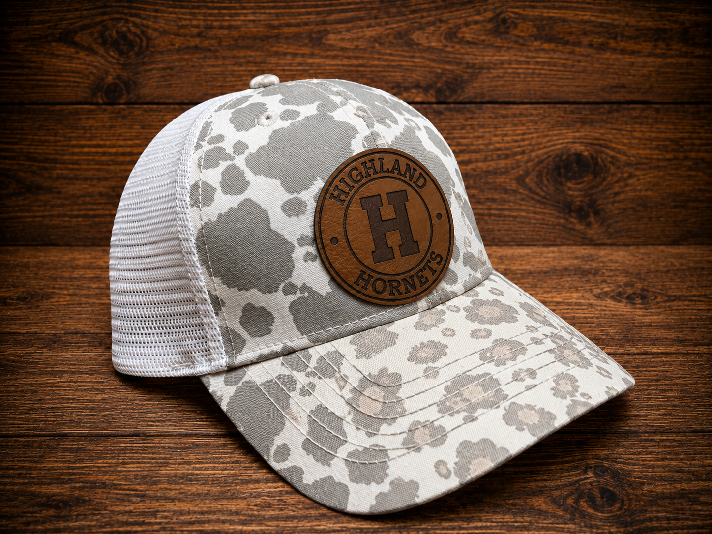 Highland Hornets Collection | Leather Patch Hat - Womens Highland "H"
