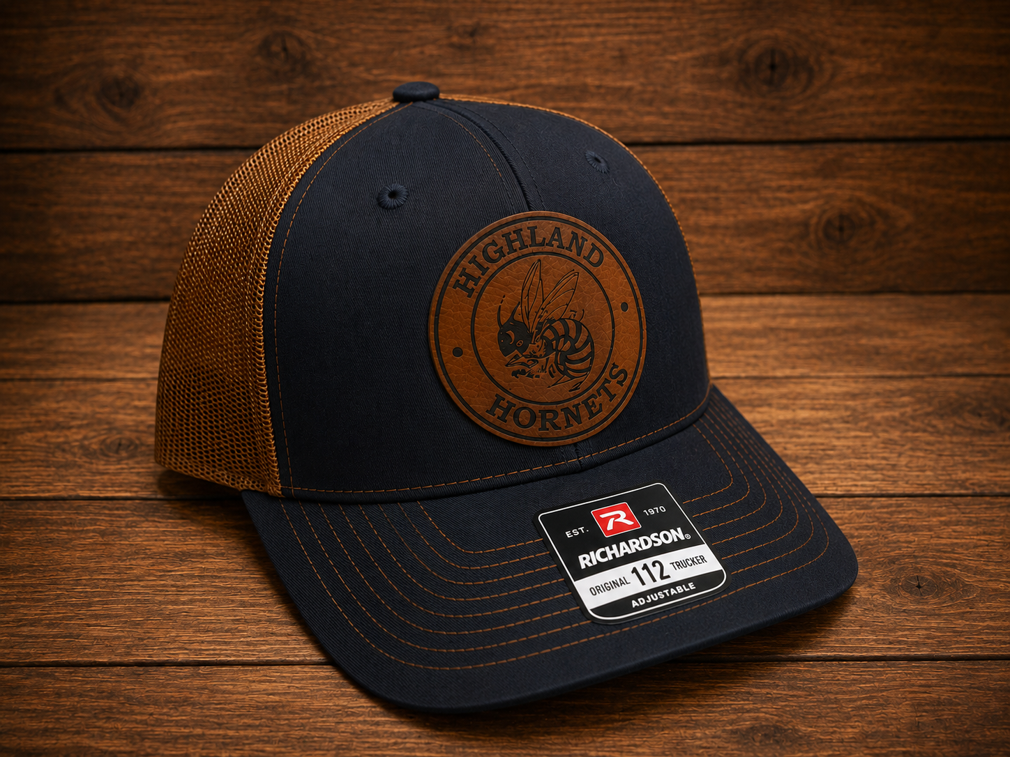 Highland Hornets Collection | Leather Patch Hat - Mens Highland "Hornet"