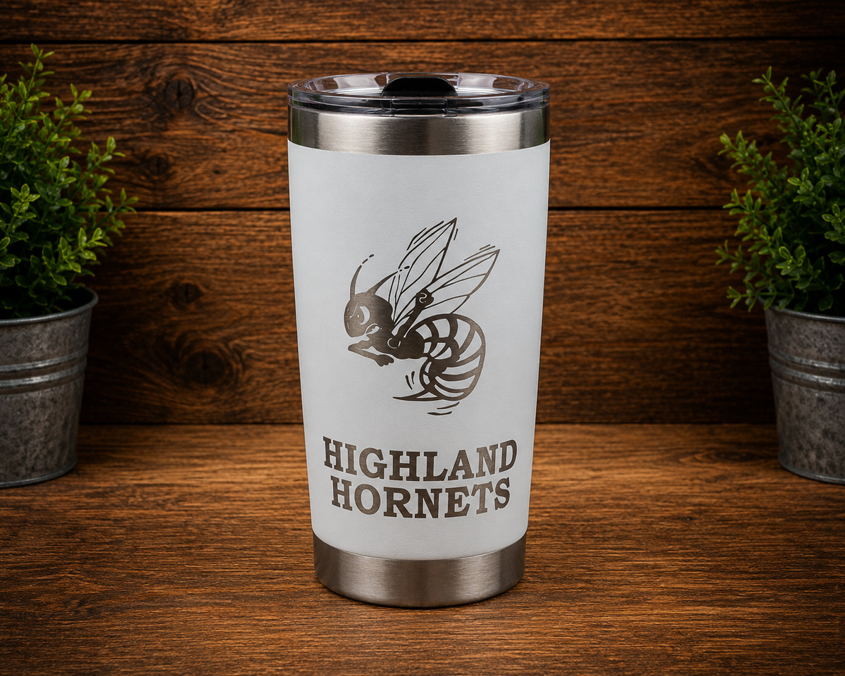 Highland Hornets Collection | 20 oz Laser Engraved Tumbler