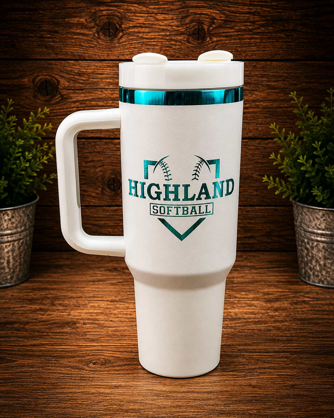 Highland Hornets Collection | 40 oz Laser Engraved Tumbler - Softball