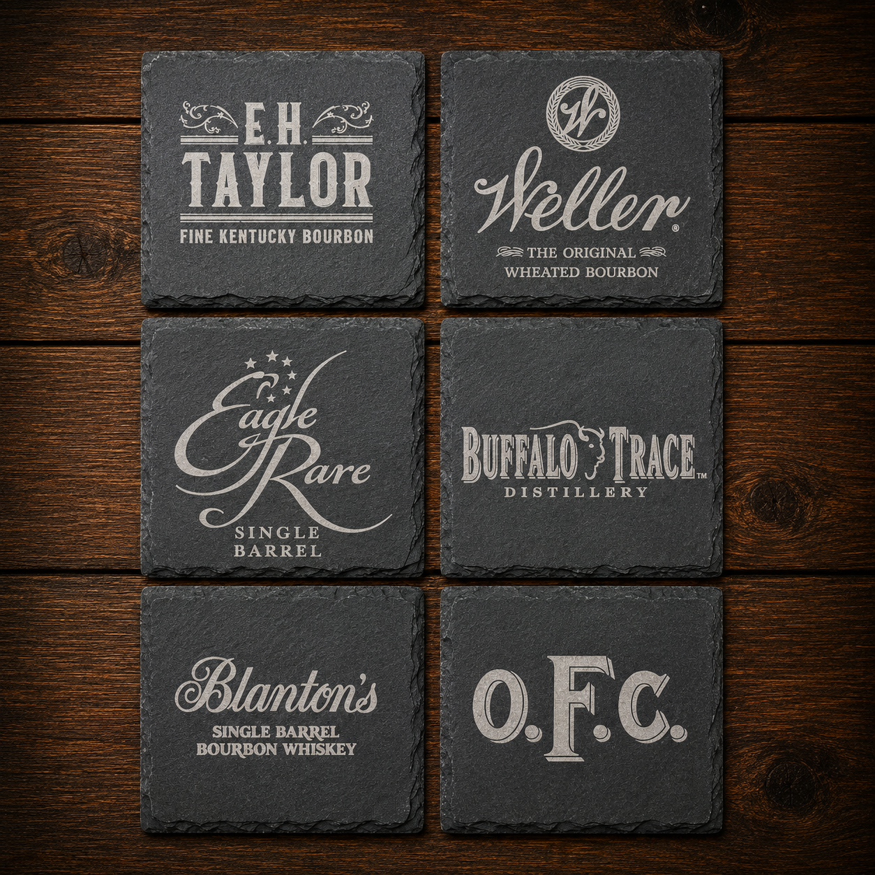 Bourbon Collection | Slate Coaster Set