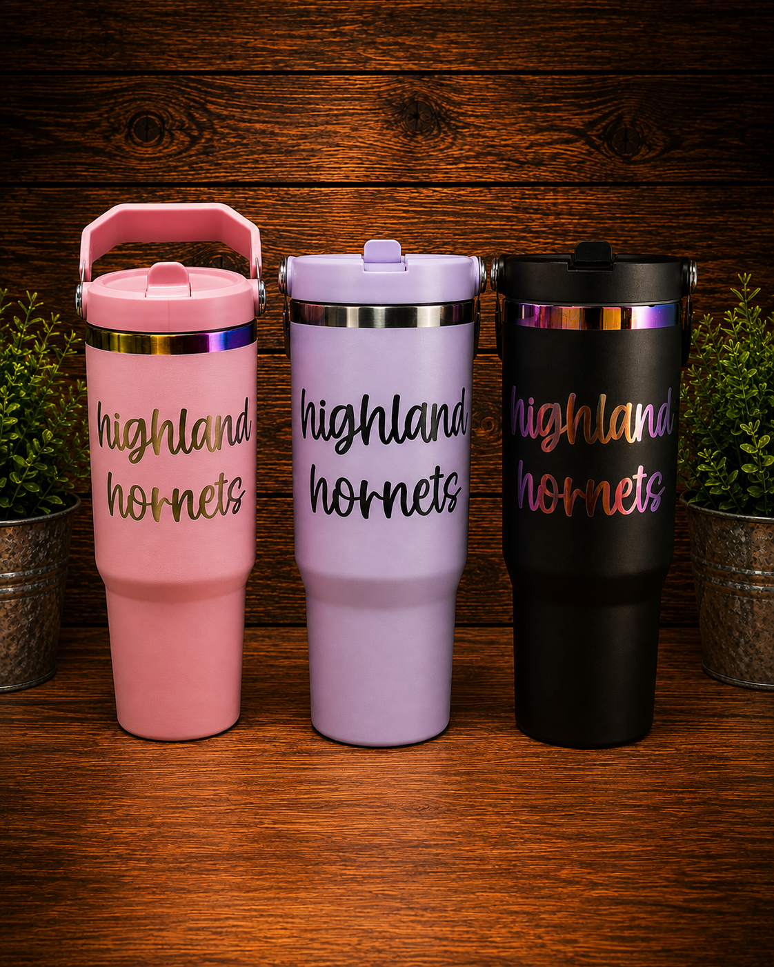 Highland Hornets Collection | 30 oz Laser Engraved Tumbler