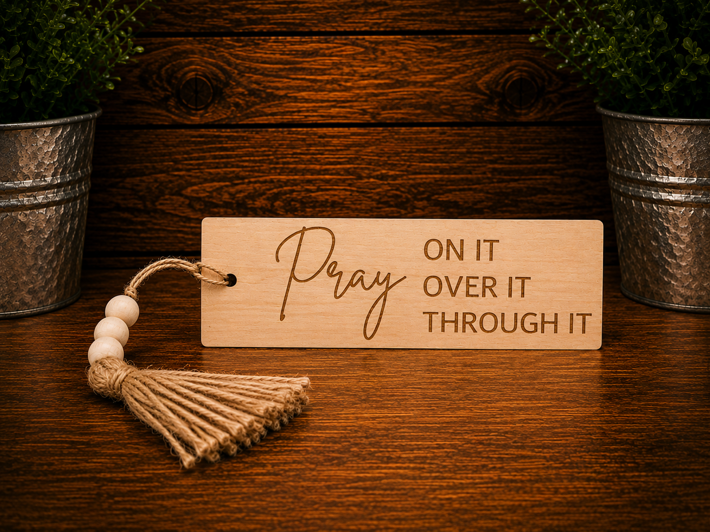 Christian Collection | Inspirational Christian Wood Bookmark – Laser Engraved