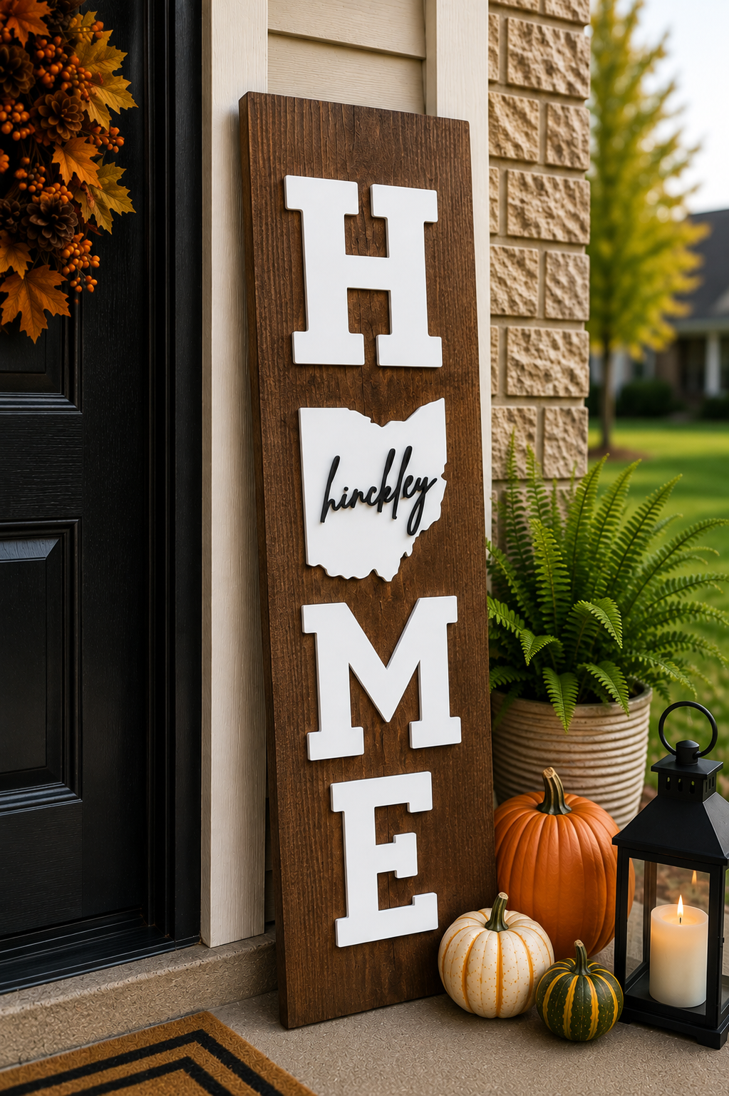Hinckley Ohio HOME Porch Sign