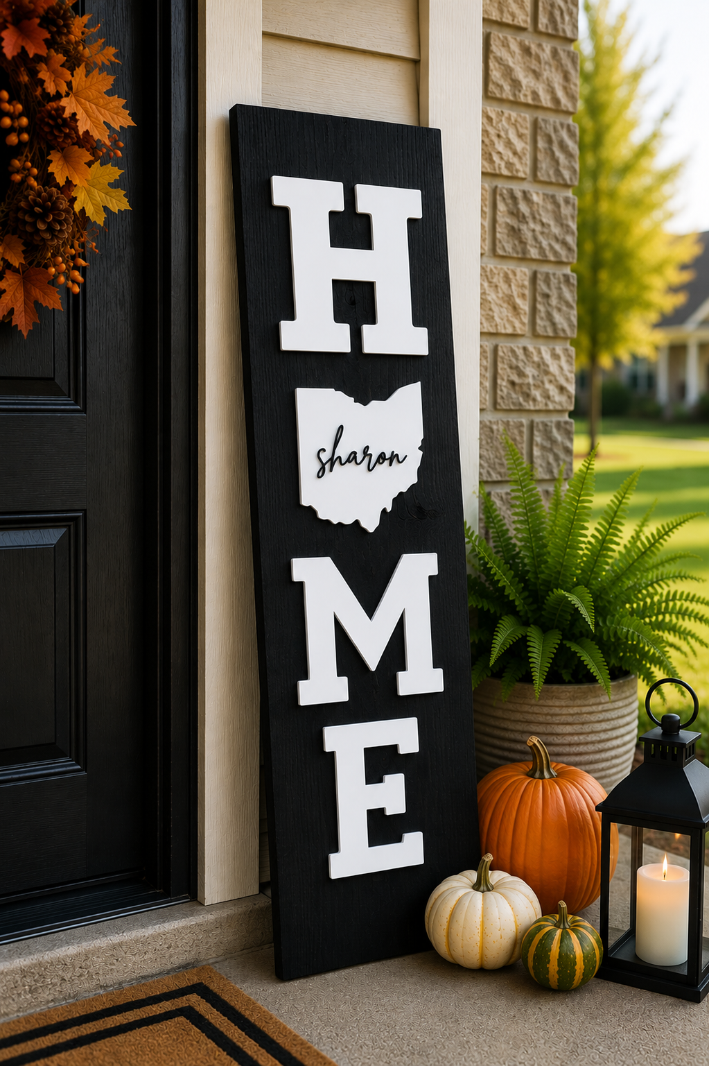 Sharon Ohio HOME Porch Sign