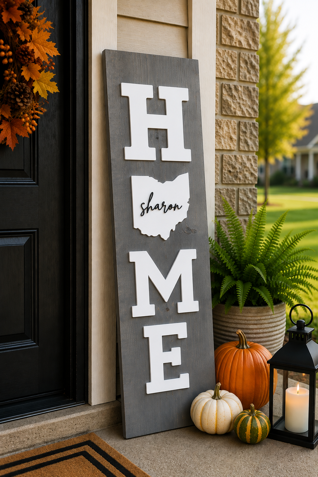 Sharon Ohio HOME Porch Sign