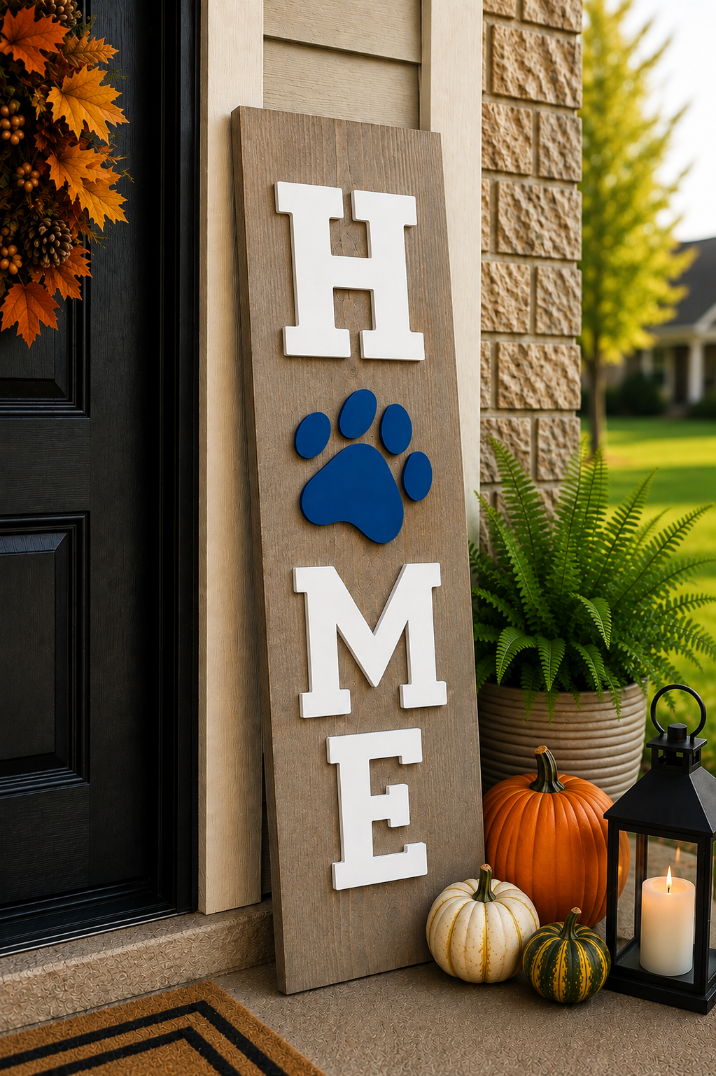 Porch Sign Collection | HOME Paw Print Porch Sign