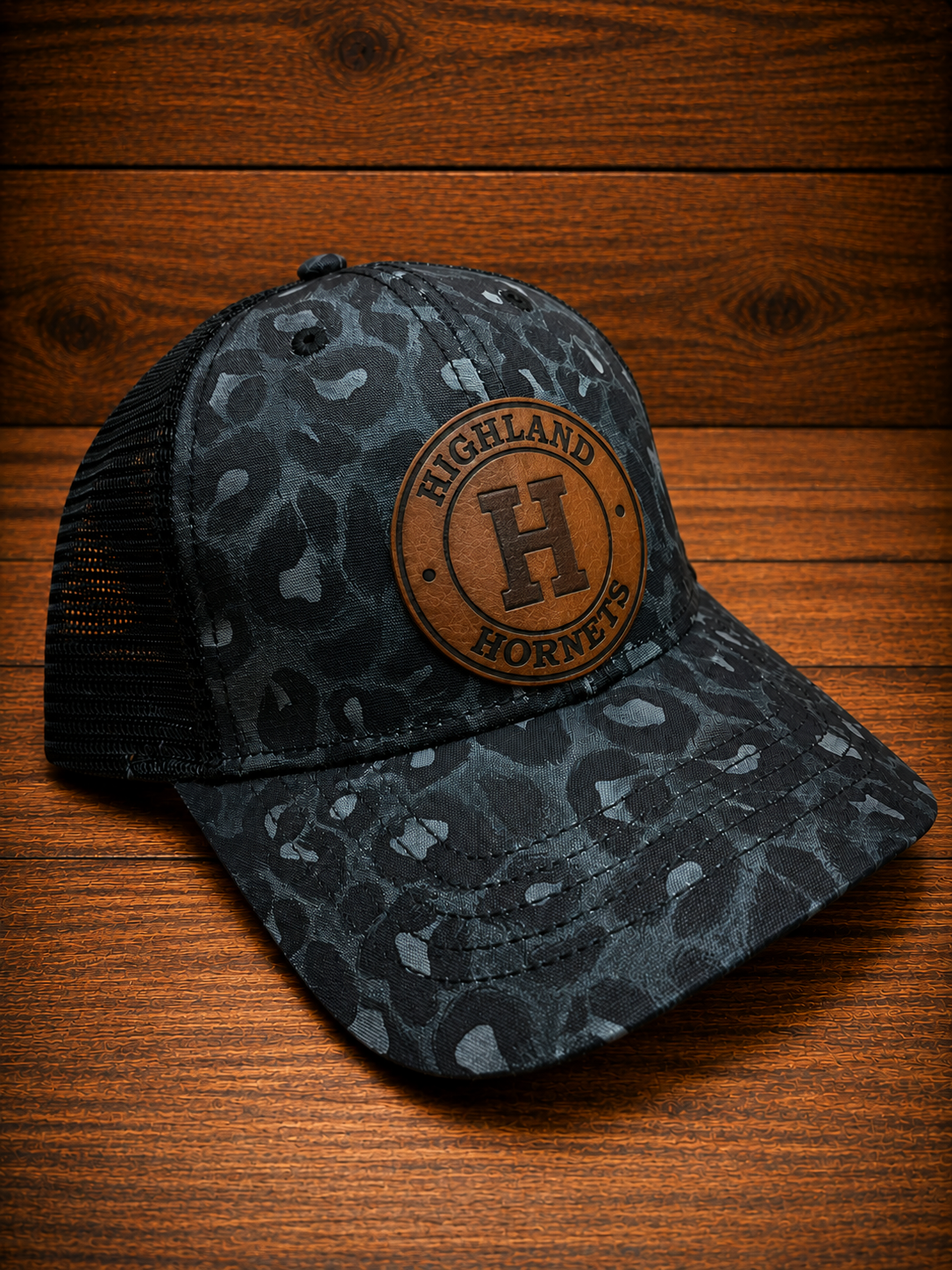 Highland Hornets Collection | Leather Patch Hat - Womens Highland "H"
