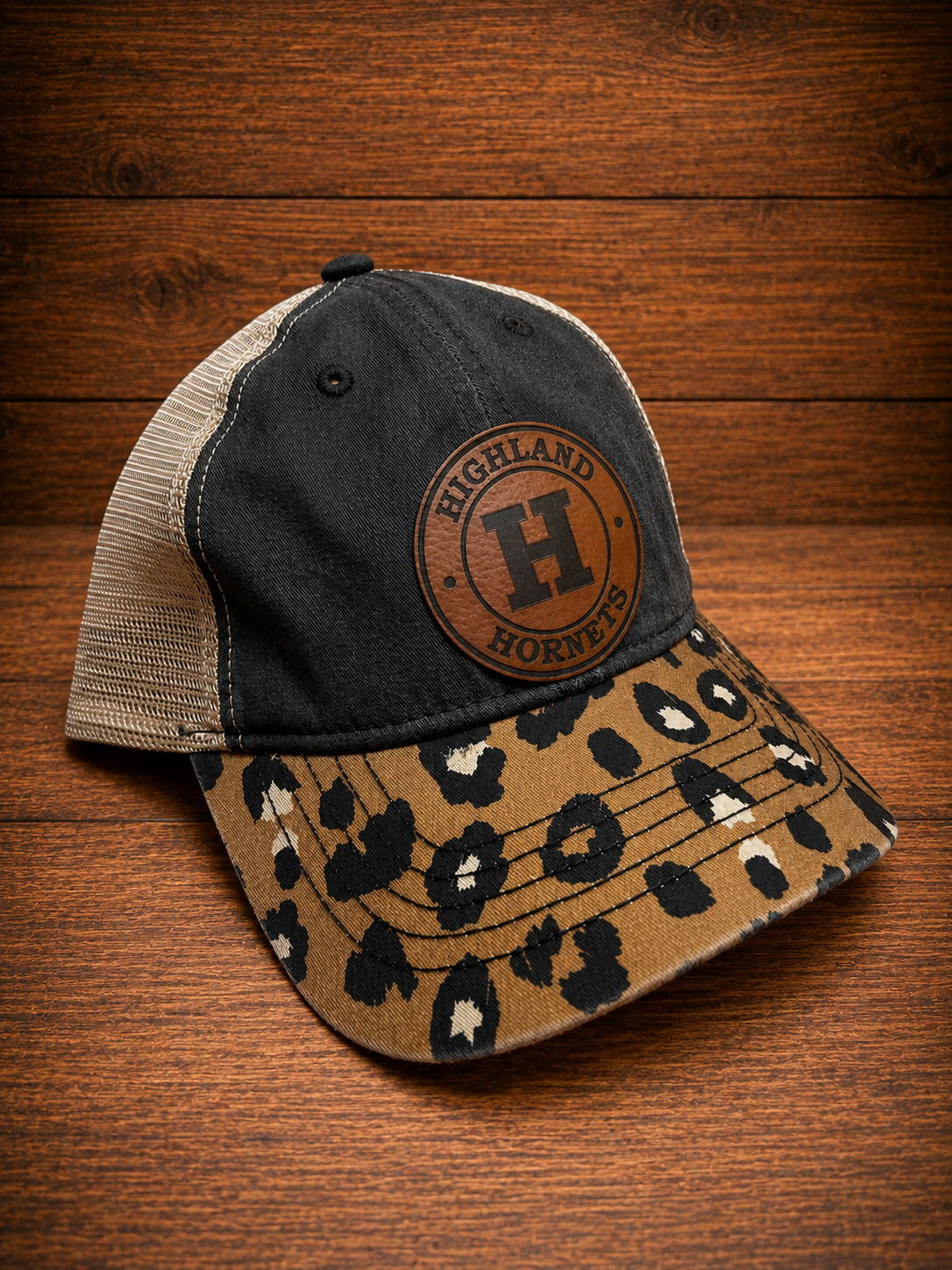 Highland Hornets Collection | Leather Patch Hat - Womens Highland "H"