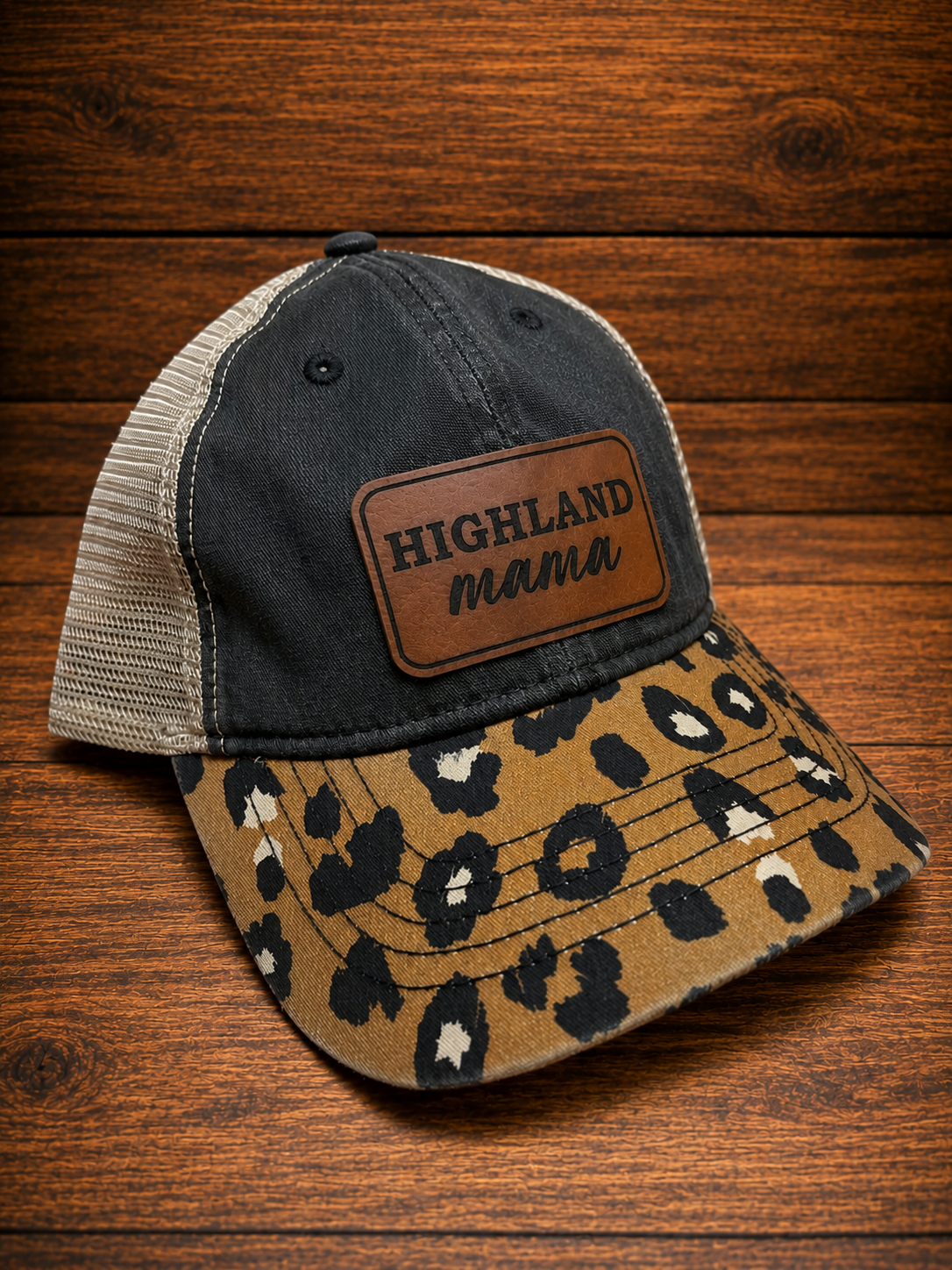 Highland Hornets Collection | Leather Patch Hat - Womens Highland Mama