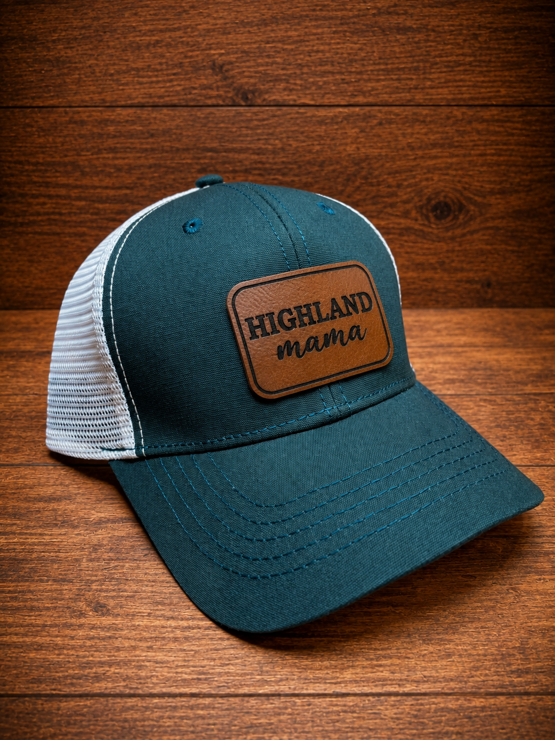 Highland Hornets Collection | Leather Patch Hat - Womens Highland Mama