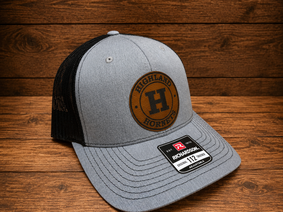 Highland Hornets Collection | Leather Patch Hat - Mens Highland "H"