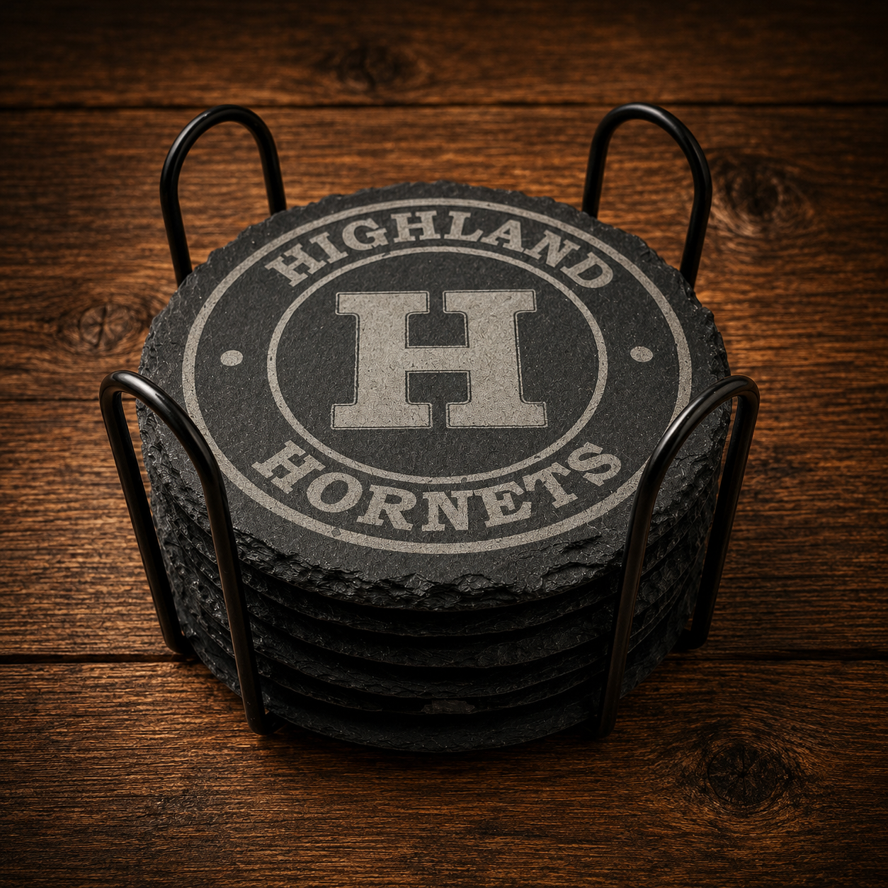 Highland Hornets Collection | Slate Coaster Set