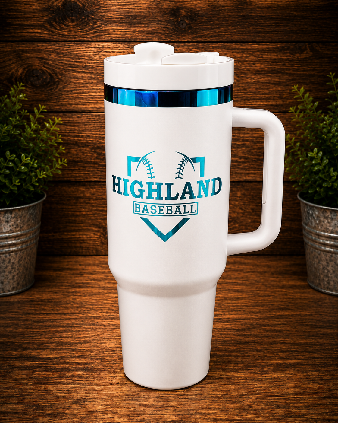 Highland Hornets Collection | 40 oz Laser Engraved Tumbler - Baseball
