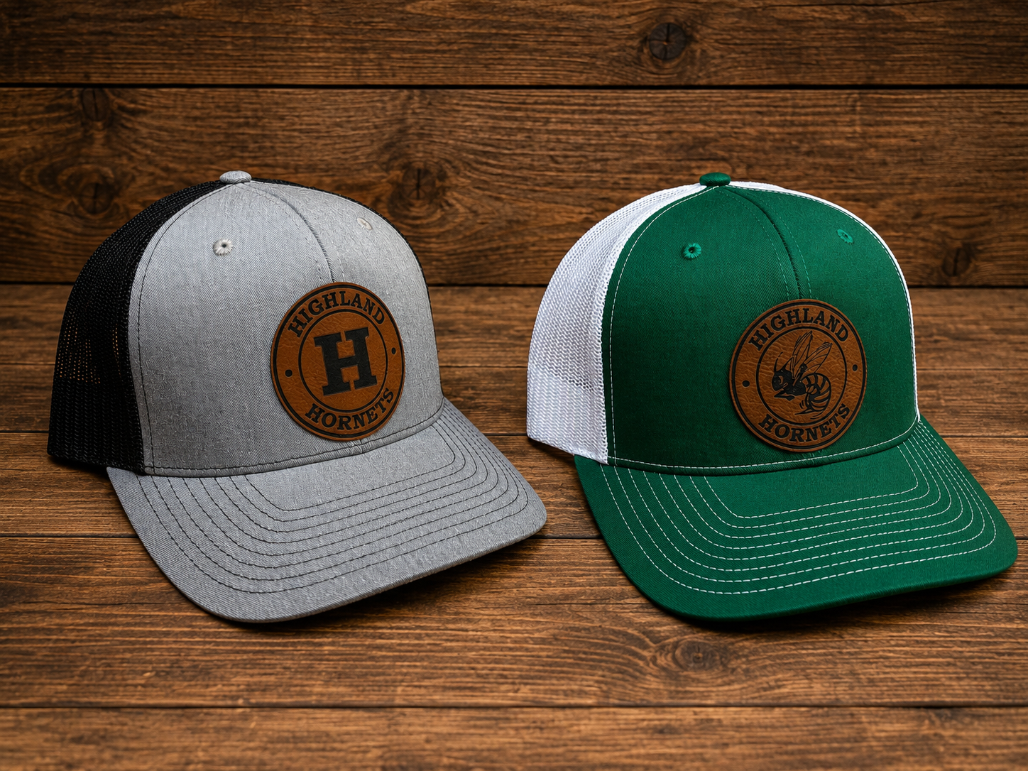 Highland Hornets Collection | Leather Patch Hat - Mens