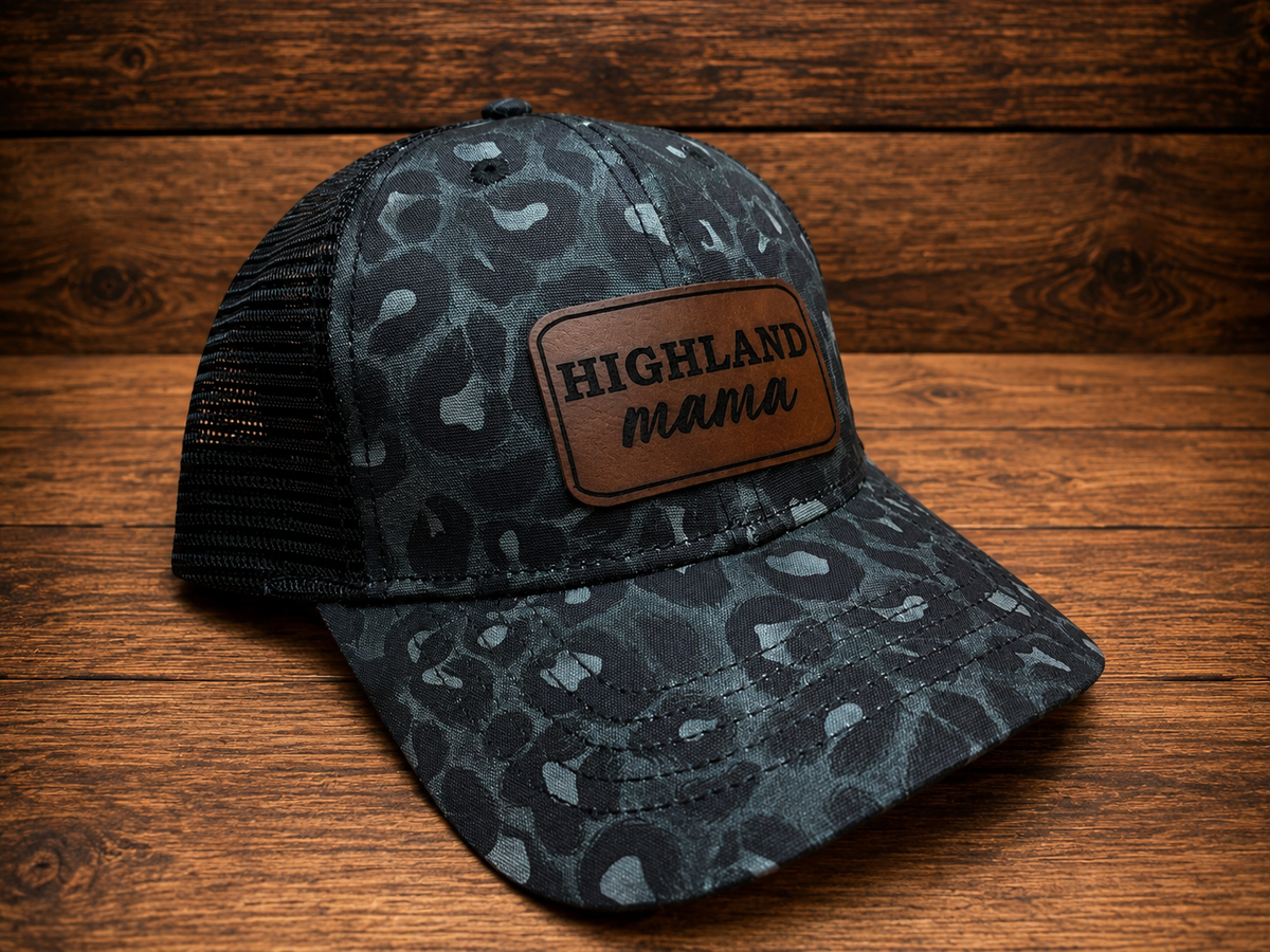 Highland Hornets Collection | Leather Patch Hat - Womens Highland Mama